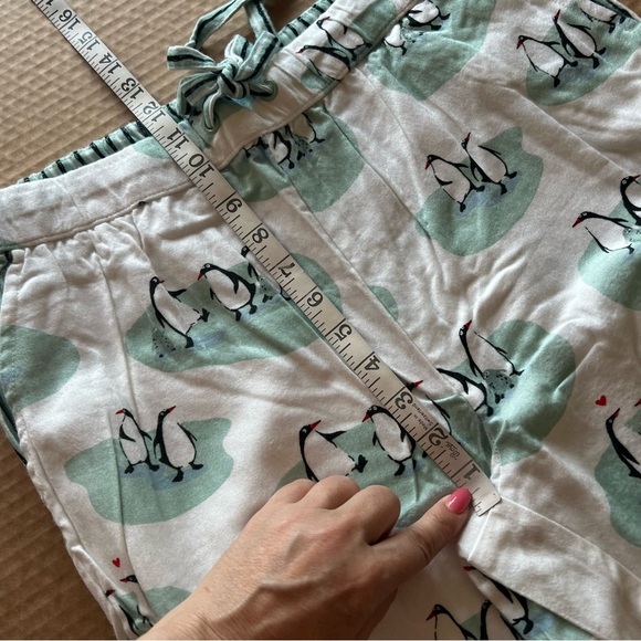 NWT Munki Munki flanel Penguins in Love super soft Flannel Pajama Set size S - Picture 13 of 16
